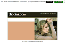 Tablet Screenshot of phobias.com
